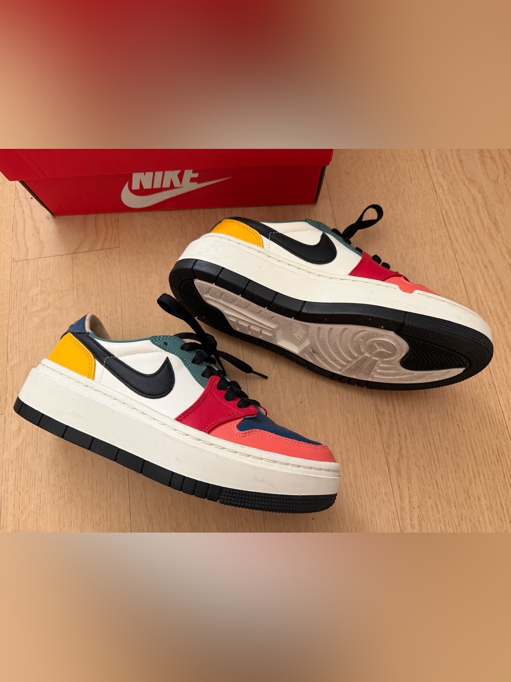 Nike Air Jordan 1 Elevate rare Rainbow Low-Top Sneakers US W8/M7 EU39 Airforce1 - Picture 3 of 8